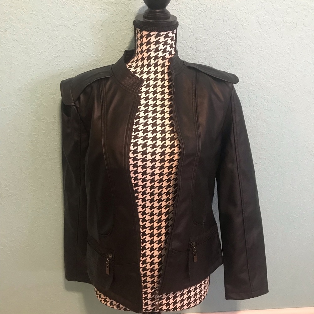 Faux leather jacket!😊